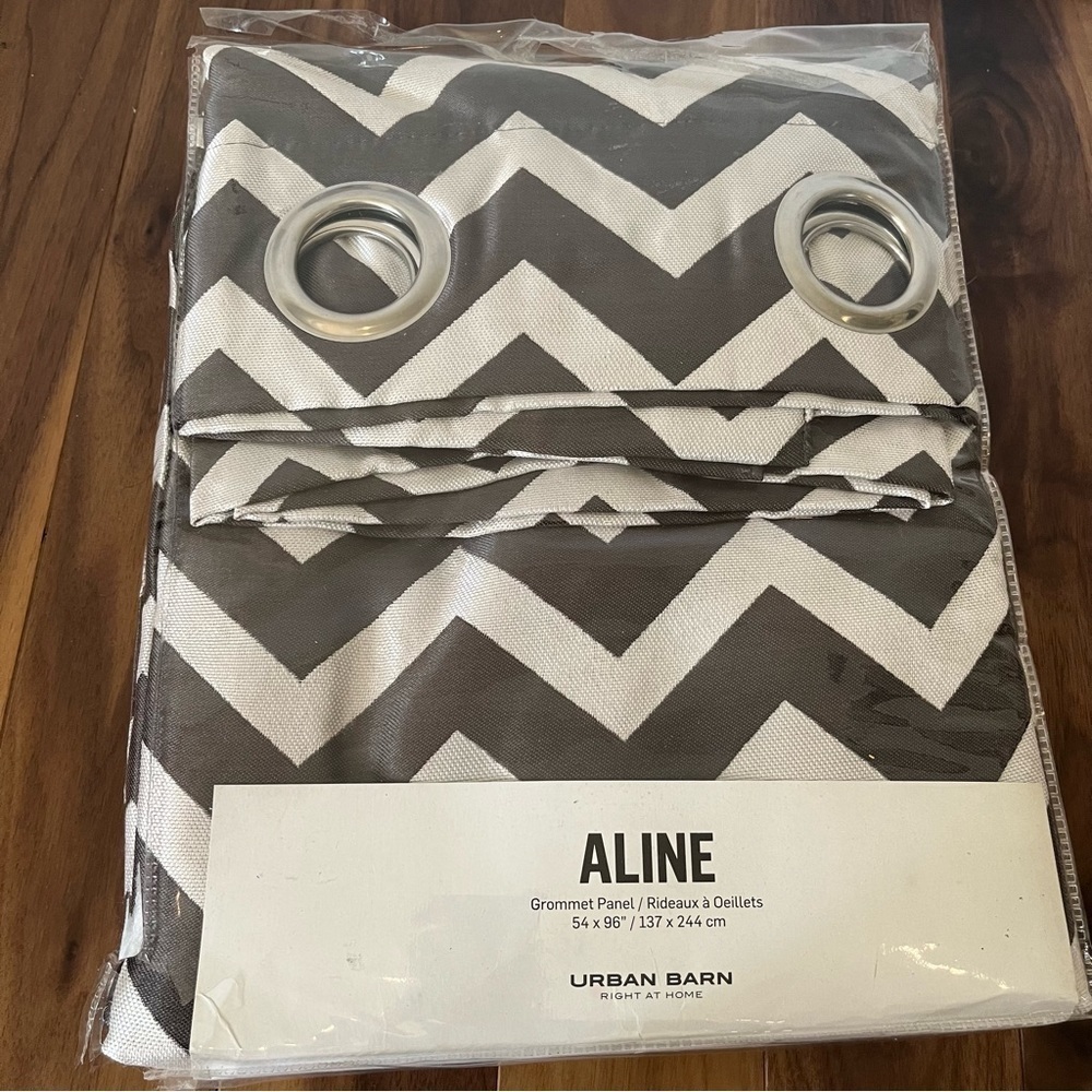 NWT Urban Barn Aline Zig Zag Curtains set of 2 panels